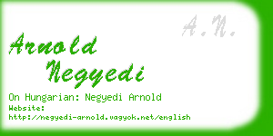 arnold negyedi business card
